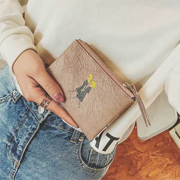Мини дамски портфейл в пет цвята с изображение 