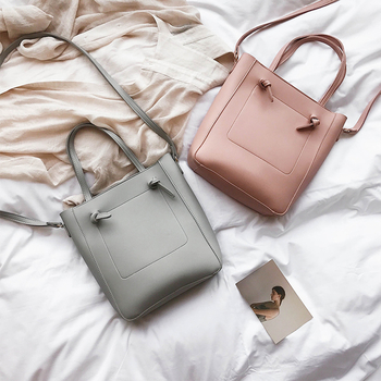 Семпъл модел дамска чанта с два вида дръжки и в няколко цвята