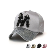 Лъскава бейзболна дамска шапка и с пайети в няколко цвята