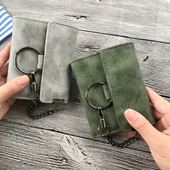 Стилен мини дамски портфейл с метална декорация в пет цвята