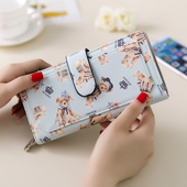 Сладък дамски портфейл с изображение на мече в няколко разцветки