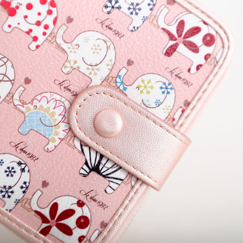 Сладък мини дамски портфейл с едно копче в различни разцветки