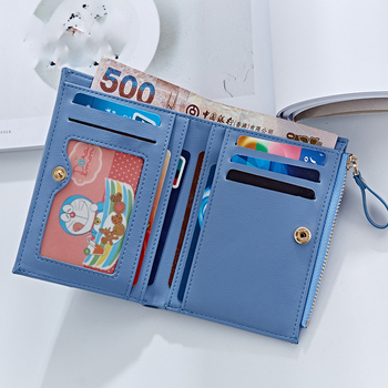 Нежен мини дамски портфейл с малка дръжка в много цветове