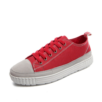 Περιστασιακά ανδρικά πάνινα παπούτσια σε κόκκινο, λευκό, μαύρο και γκρι χρώματα