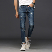 Τρέχον μοντέλο παντελόνι τζιν παντελόνι μοντέλο λεπτή εφαρμογή