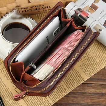 Мъжки бизнес портфейл тип мини чантичка с удобна за носене дръжка
