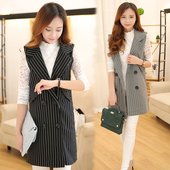 Κομψό, μακρύ  γυναικείο σακάκι σε δύο χρώματα