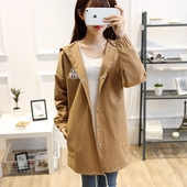 Σπορ-κομψό μακρύ παλτό σε πολλά χρώματα και κουκούλα