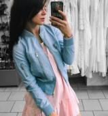 Семпъл модел дамско кожено яке в три цвята