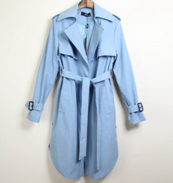 Уникално дамско дълго палто тип шлифер в два цвята