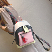 Πολύ όμορφο σακίδιο σε ένα πολύχρωμο μοντέλο με φούντα