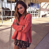 Актуален дамски топъл пуловер с дълъг ръкав