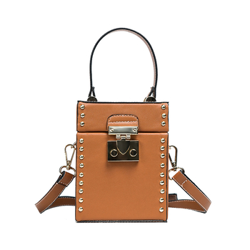 Стилна дамска чанта тип куфарче с две дръжки и в три цвята