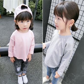 Семпла детска блуза за момичета, подходяща за ежедневие в четири цвята