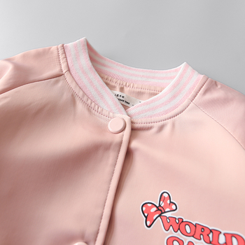 Παιδικό μπουφάν για κορίτσια σε ροζ χρώμα 