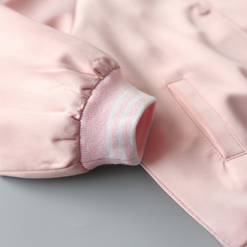 Παιδικό μπουφάν για κορίτσια σε ροζ χρώμα 