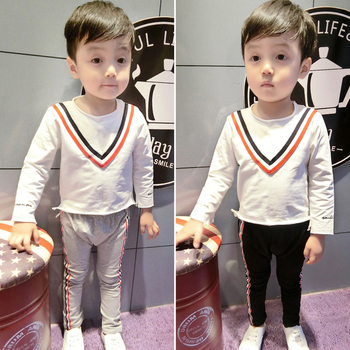 Ежедневна детска блуза за момчета в сив цвят