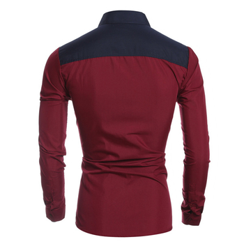 Спортно-елегантна мъжка риза с дълъг ръкав и поло якичка в преливащи цветове - 2 модела
