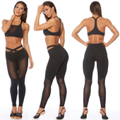 Πολύ άνετη γυναικεία αθλητική φόρμα τοπ + κολάν