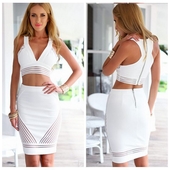 Γυναικείο  κομψό σύνολο  σε λευκό