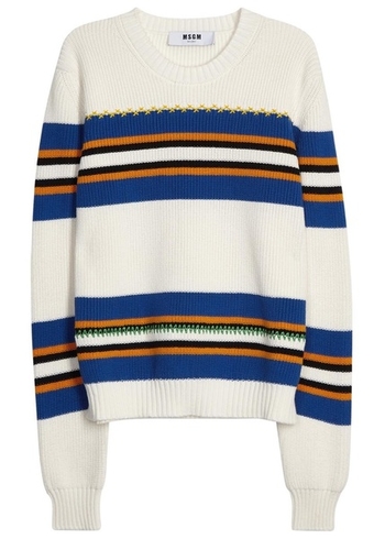 Ежедневен дамски пуловер с цветни мотиви
