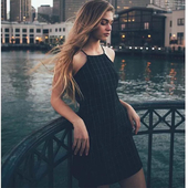 Γυναικείο φόρεμα σε μαύρο χρώμα