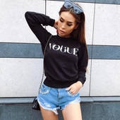 Καθημερινή  γυναικεία μπλούζα μεμακριά μανίκια σε μαύρο και άσπρο