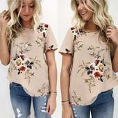 Όμορφο γυαικείο T-shirt  freestyle σε floral μοτίβο