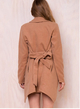 Стилно палто за дамите с колан в три цвята