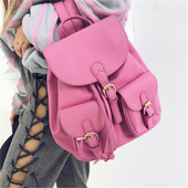 Casual τσάντα τύπου δαντέλας με πολλές ενδιαφέρουσες πόρπες στις τσέπες