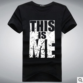 Ежедневна мъжка тениска в три цвята с надпис