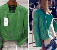 Γυναικείο δερμάτινο μπουφάν με διακοσμητικά φερμουάρ - 2 χρώματα