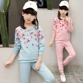 Παιδικό σετ για κορίτσια με λουλουδάτο δικαίωμα σε μπλε και ροζ χρώμα