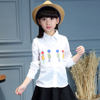 Сладка дамска риза с дълъг ръкав, в бял и лилав цвят с изображения
