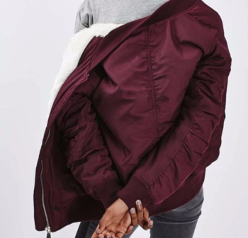 Γυναικείο μπουφάν  με τσέπες και μάλλινη φόδρα