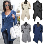 Γυναικεία καθημερινή μπλούζα με ενδιαφέρουσες περικοπές σε διάφορα χρώματα