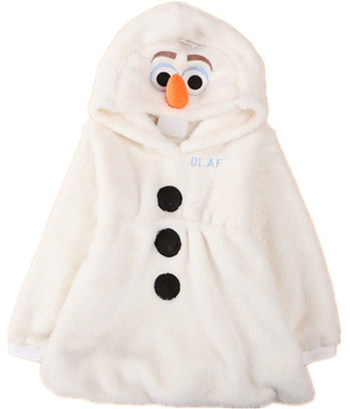 Интересно анимационно детско палто за момичета и момчета във формата на снежен човек