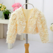 Όμορφο μικρό παιδικό σακάκι  για κορίτσια με floral μοτίβο σε τέσσερα χρώματα