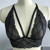 Πολύ μοντέρνο δαντελένιο μπουστάκι με δεσμούς σχήματος V