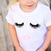 Γλυκό μπλουζάκι για κορίτσια σε λευκό με εικόνες