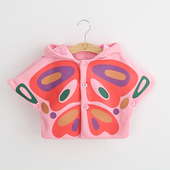 Παιδικό μπουφάν για κορίτσια σε σχήμα πεταλούδας με κουκούλα