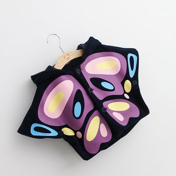 Παιδικό μπουφάν για κορίτσια σε σχήμα πεταλούδας με κουκούλα