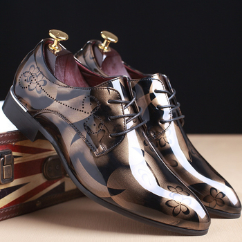 Интересен модел мъжки официални обувки в четири разцветки