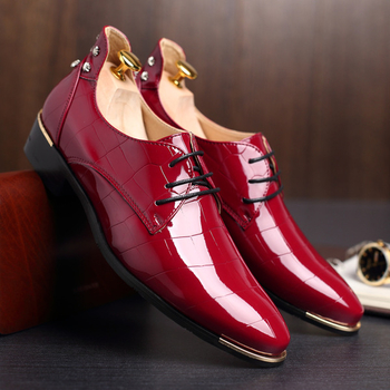 Кожени официални мъжки обувки в три цвята