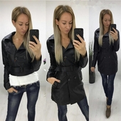 Μοναδικό γυναικείο παλτό από συνθετικό δέρμα