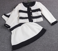 Κομψό σετ για κορίτσια - φόρεμα + ζακέτα