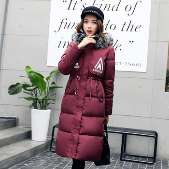 Χειμερινό μακρύ γυναικείο μπουφάν  με κουκούλα και χνούδι σε πολλά χρώματα