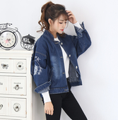 Γυναικείο μπουφάν με κεντήματα στα μανίκια