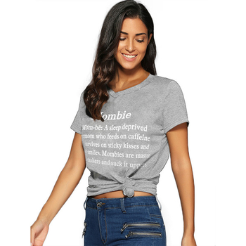Καθημερινή κομψή μπλούζα για γυναίκες με επιγραφή