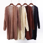 Актуална дълга дамска жилетка - 4 цвята